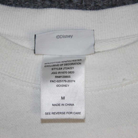 Disney White Sweatshirt Castles Graphic Crewneck Pullover Long Sleeve Womens M - Picture 4 of 7